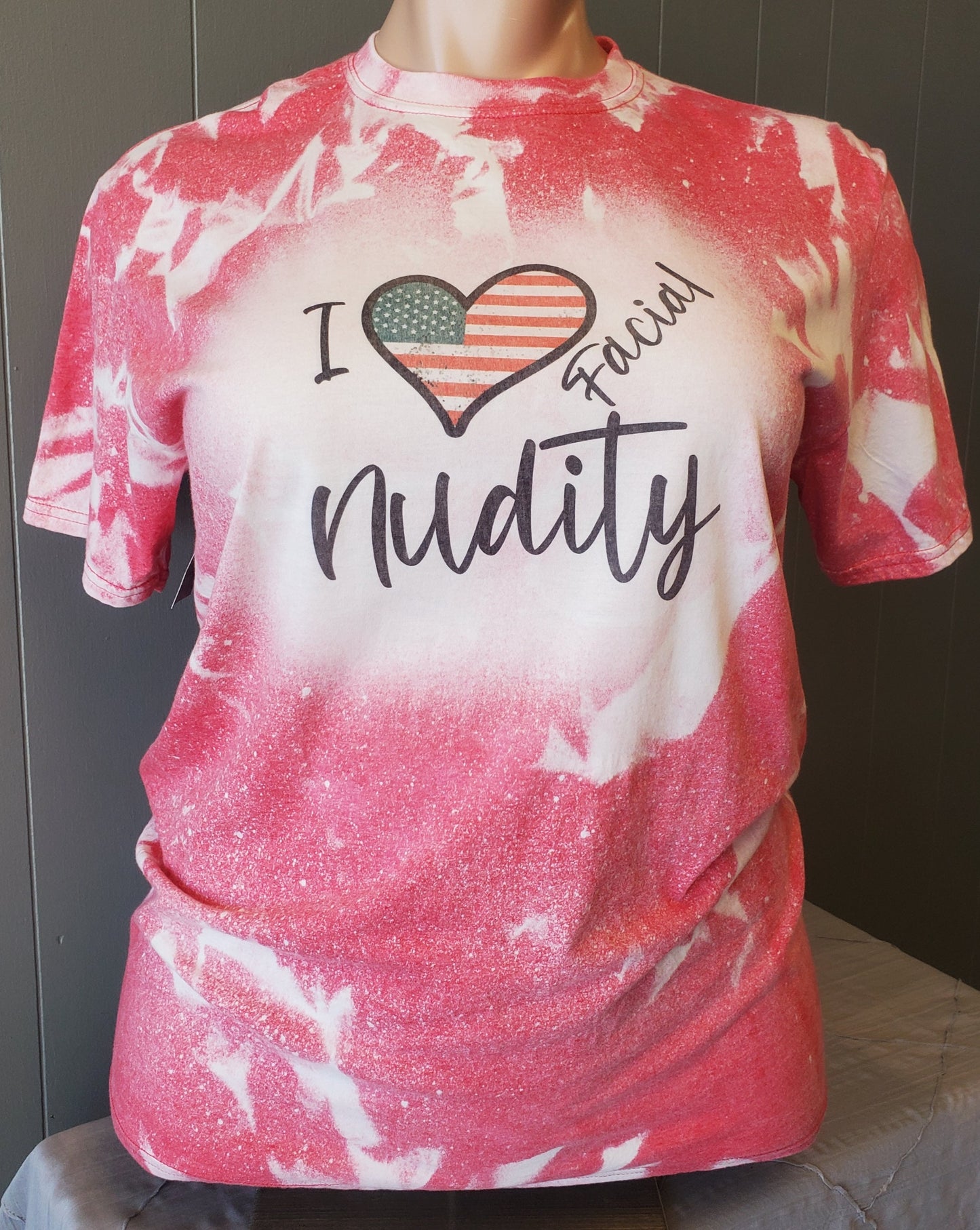 I Love Facial Nudity Bleached T-Shirt