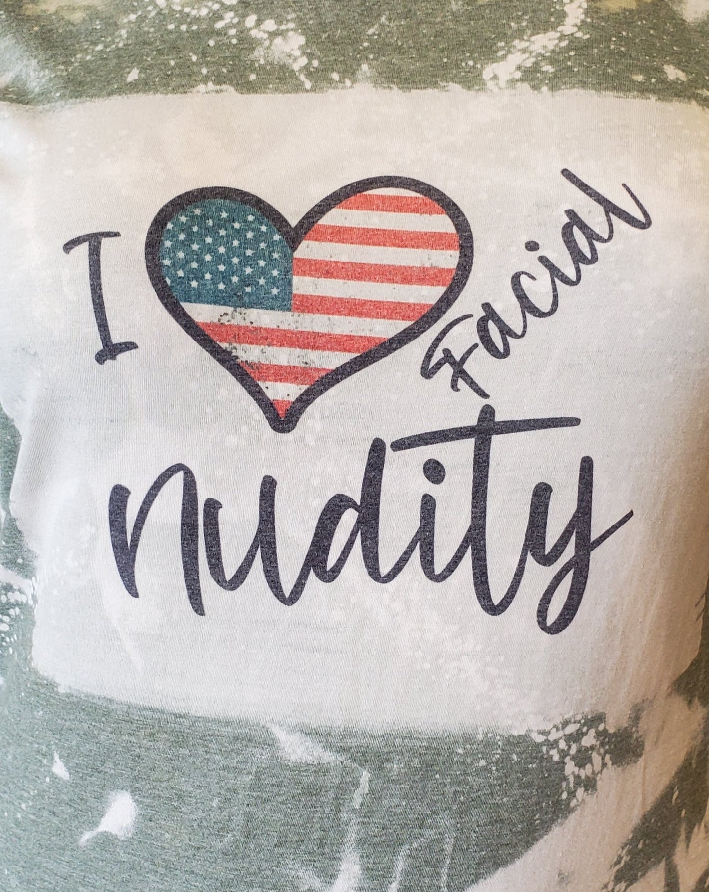 I Love Facial Nudity Bleached T-Shirt