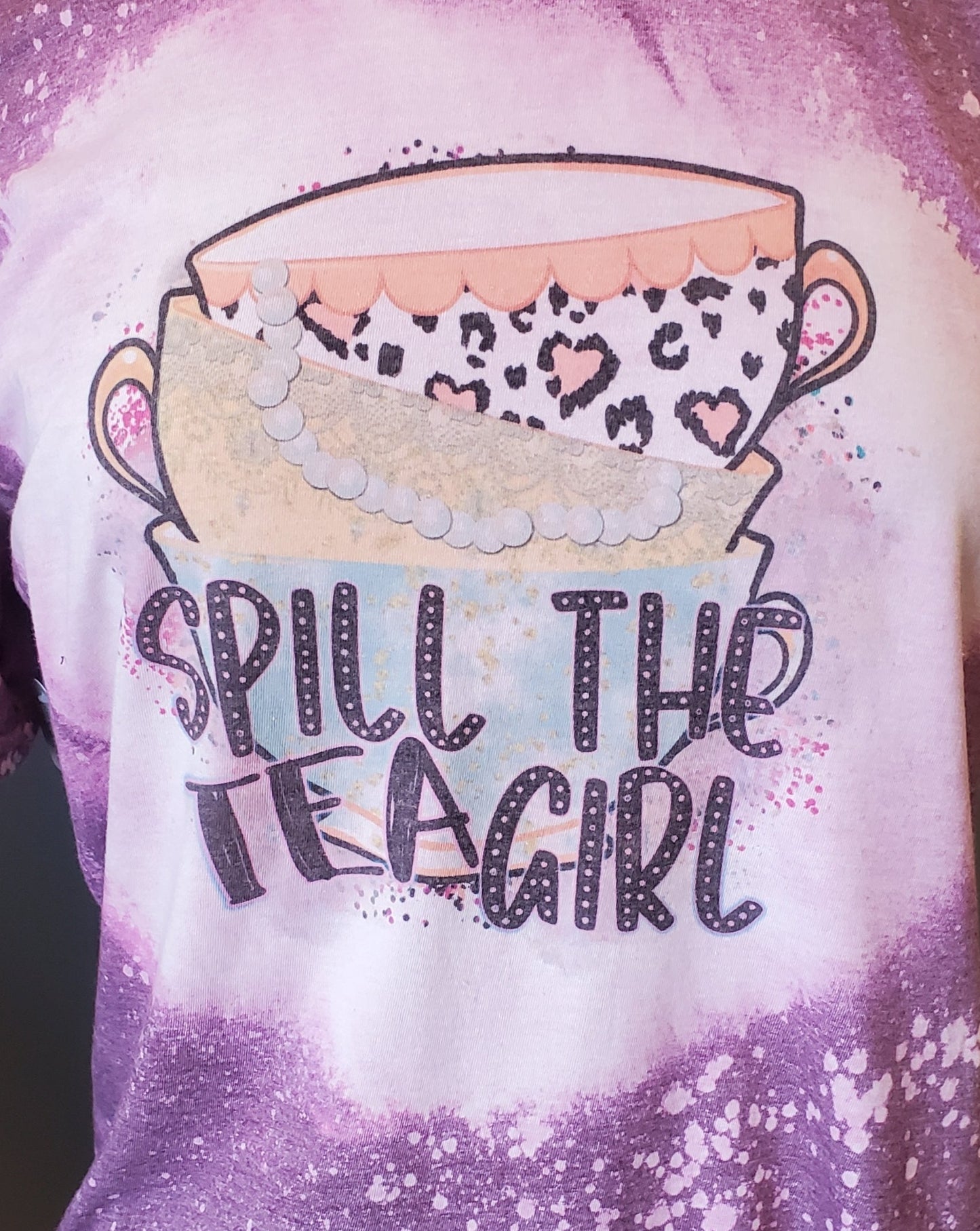 Spill The Tea Girl Bleached T-Shirt