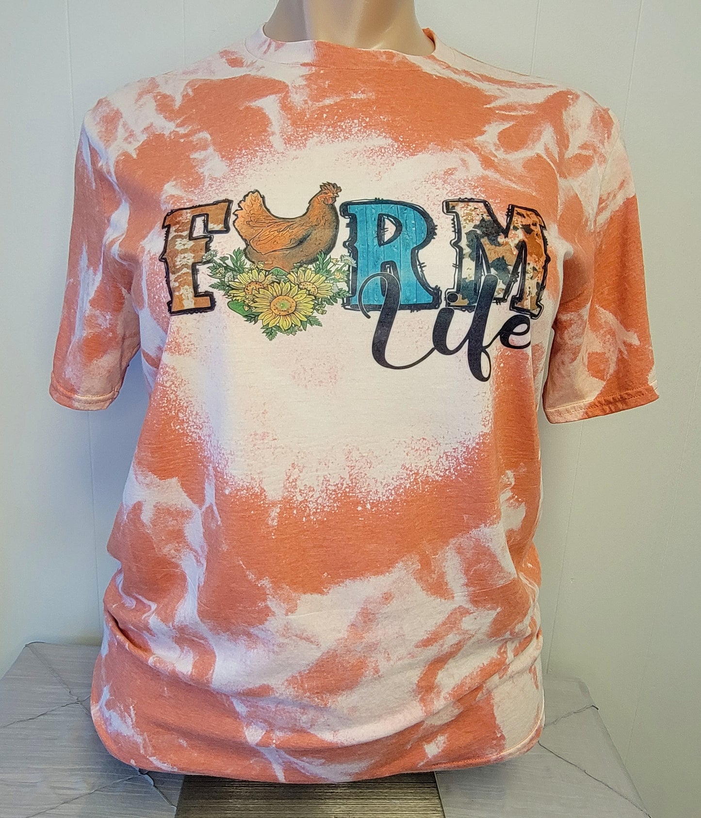 Farm Life Bleached T-Shirt