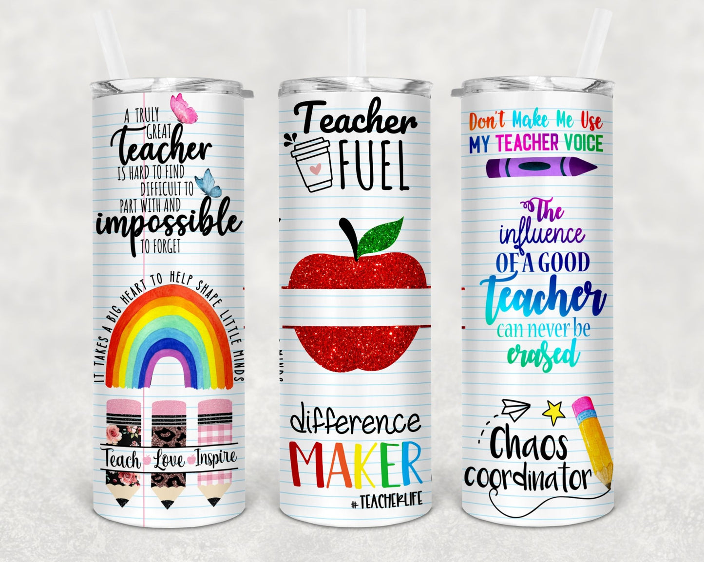 Personalized Teacher Quotes Tumbler